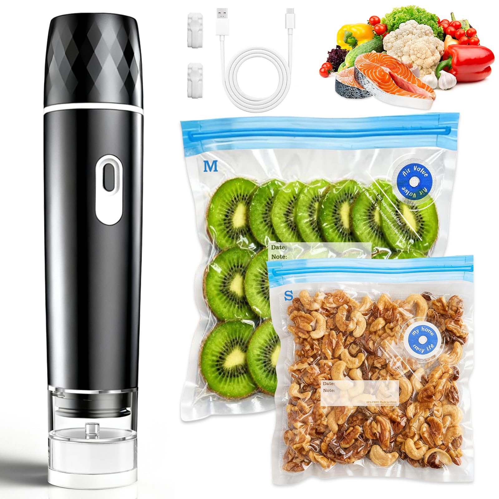Vacuum Sealer Machine For Sous Vide - Food Vacuum Sealer, 60KPA Powerful Suction