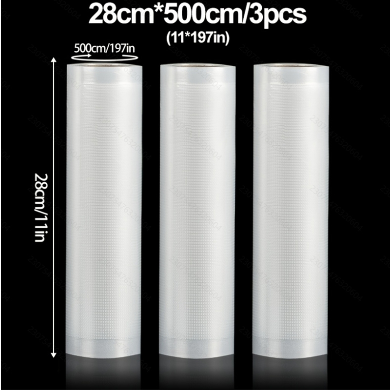 Vacuum Sealer Bags Rolls Bpa Free - 3-Pack Vacuum Seal Roll Bags: 3x5m