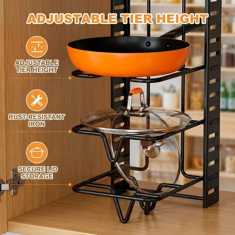 8 Tier Pot Rack Organizer Iron - Sous Vide Rack Stainless Steel recension och pris
