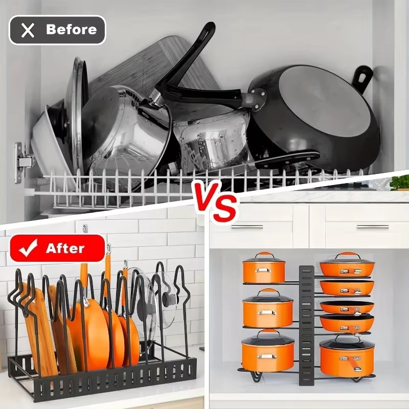 8 Tier Pot Rack Organizer Iron - Sous Vide Rack Stainless Steel recension och pris