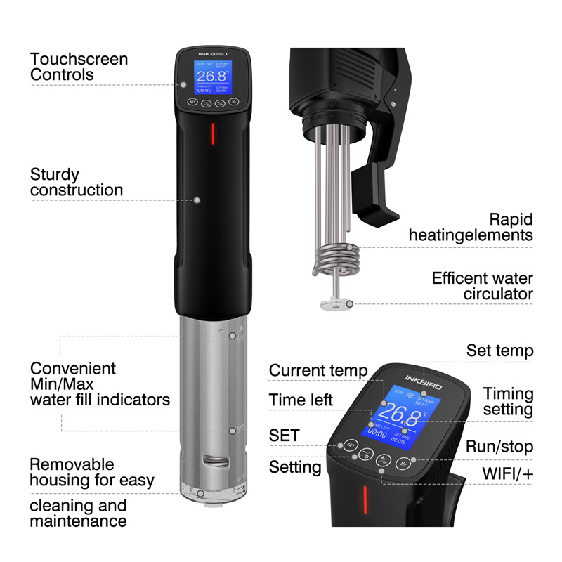 INKBIRD 1000W Sous Vide Cooker - Sous Vide Immersion Circulator Wifi recension och pris