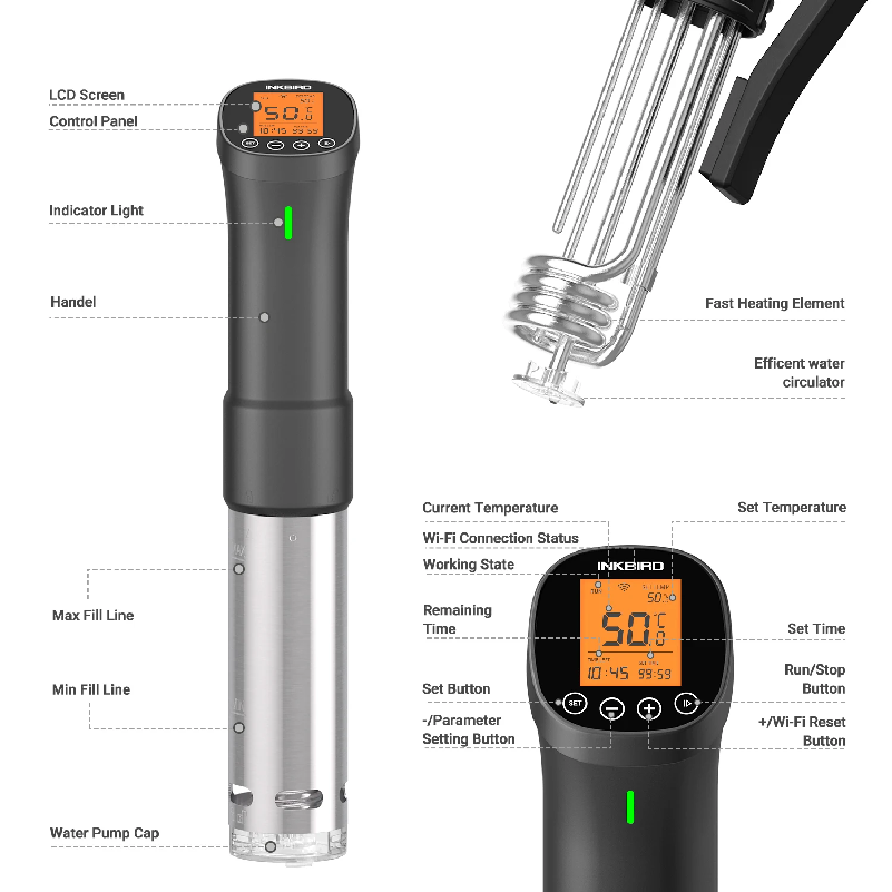 Wi-Fi Precision Cooker Powerfu - Sous Vide Immersion Circulator Wifi recension och pris