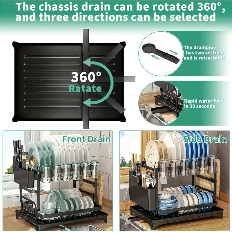 Dish Drying Rack 2 Tier Dish D - Sous Vide Rack Stainless Steel recension och pris