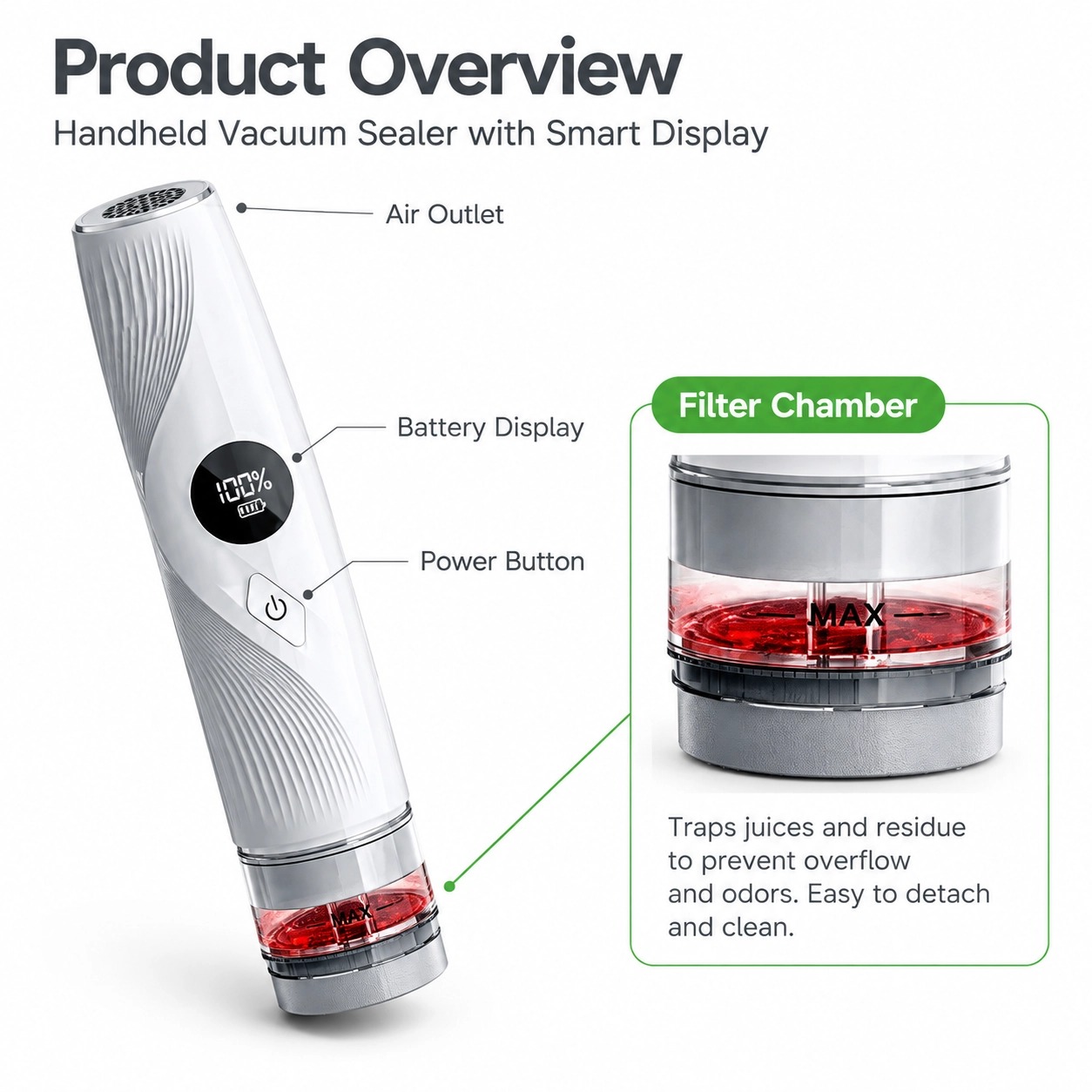 Handheld Vacuum Sealer, Portab - Vacuum Sealer Machine For Sous Vide recension och pris
