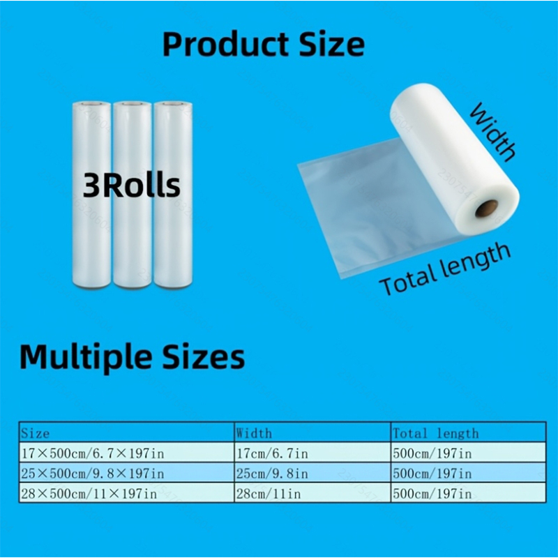 3-Pack Vacuum Seal Roll Bags:  - Vacuum Sealer Bags Rolls Bpa Free recension och pris